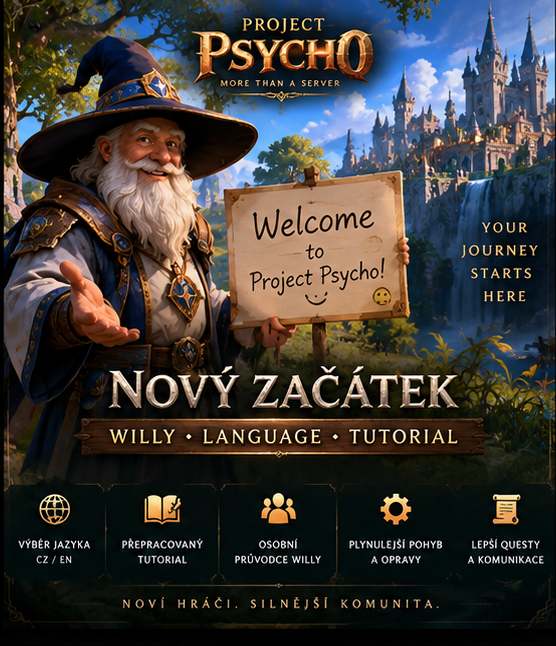 A New Beginning on PsychoFun – Willy, Language Selection & Tutorial Rework